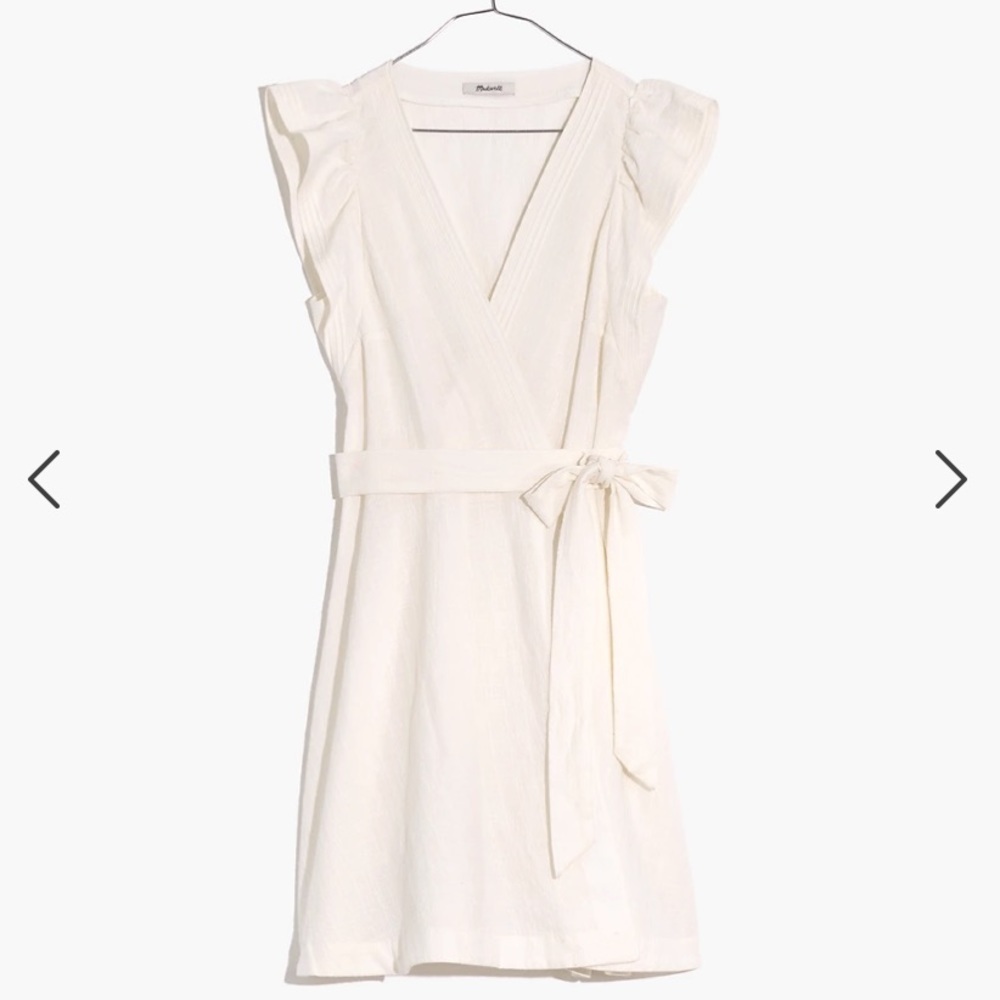 Madewell Ruffle-Sleeve Wrap Mini Dress